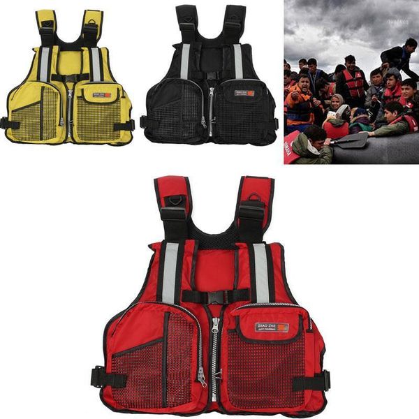 

fishing vest fishing life jacket outdoor sea swimming nylon 3 color canoeing detachable sailing floating jacket durable1