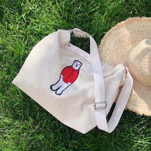 

korea trend bucket bags for women 2020 canvas tote bag big capacity handbags ladies lady messenger shoulder bag bolsos mujer