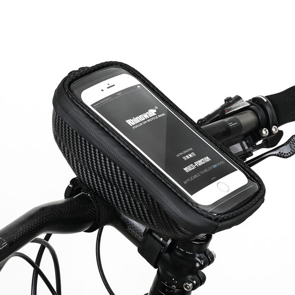 

43fgwaterproof 6.5 inch rhinowalk phone holder eva hard shell shockproof bike tube handlebar bag bicycle accessory