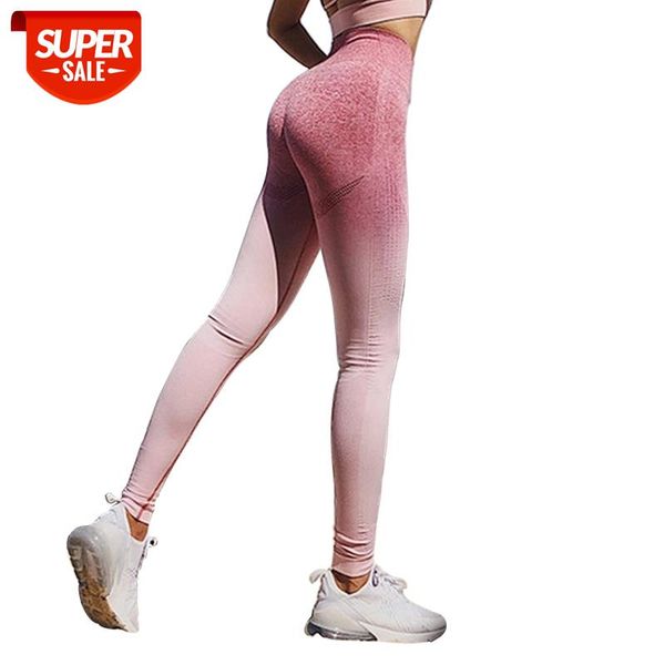 

chrleisure fitness leggings women seamless legging anti cellulite push up gradient high waist pants slim fit #wc1q, Black;white