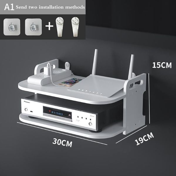 

hooks & rails wall mounting metal wireless wifi router boxes/tv set-box/dvd player stand/telephone holder rack shelf bracket