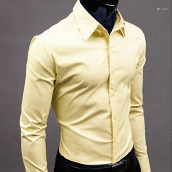 

men's casual shirts 2021 men's shirt long sleeve fashion pure cotton color business slim fit 3xl1, White;black