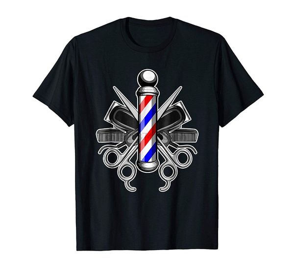 

2018 new men t shirt barbers pole with crossed scissors and hair clippers t-shirt o-neck t shirt sport hooded sweatshirt hoodie