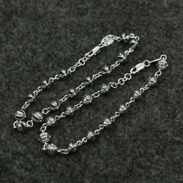 

thai silver 925 sterling silver bead for men ch re engraved creative personality bracelet braceletbeads braceletjewelry fashion yuansuo styl, Golden;silver