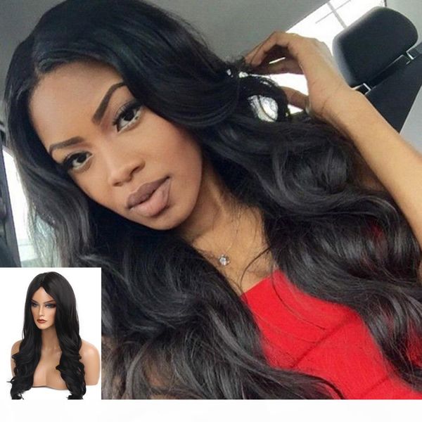 

24 inch 360 lace frontal wig pre body wave wigs for black woman 130% density nature color, Black;brown