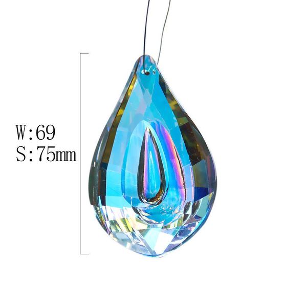 

75mm ab colorful lute longan crystals pendants chandelier crystals suncatcher hanging ornament home decor lighting accessories h wmthbr