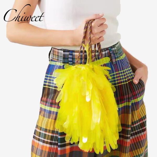 

brand designer pvc summer luxury handbags trendy women weave rope shoulder bag feather sequins large messenger bags ladies totes