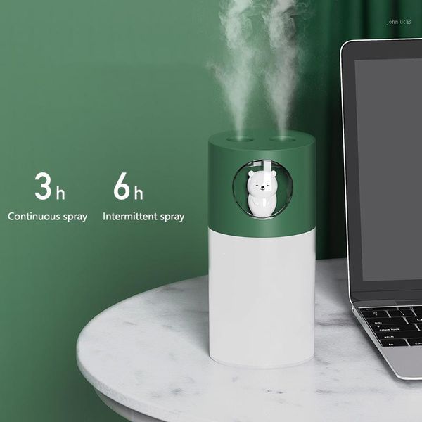 

humidifiers 270ml humidifier cute pet doule spray air usb ultrasonic aroma diffuser mist maker with romantic light1