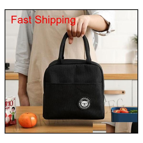 

7 colors lunch bag tote portable thermal bags waterproof lunch box zipper storage bags bento bag outdoor travel qylzjr bdesports