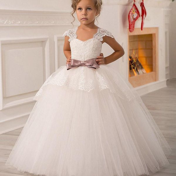 

summer white girls dresses for wedding party tulle lace long girl evening christmas dress children princess prom costume 10 12t1, Red;yellow