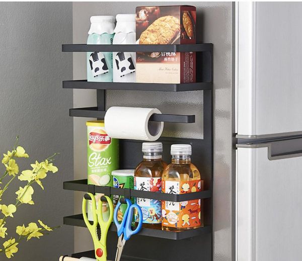 

magnetic refrigerator rack multifunctional large refrigerator rack iron metal storage for kitchen bedroom
