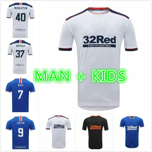 

20 21 rangers glasgow soccer jersey 2020 2021 football shirt home away third defoe morelos kent stewart aribo arfield mens kids kit, Black;yellow