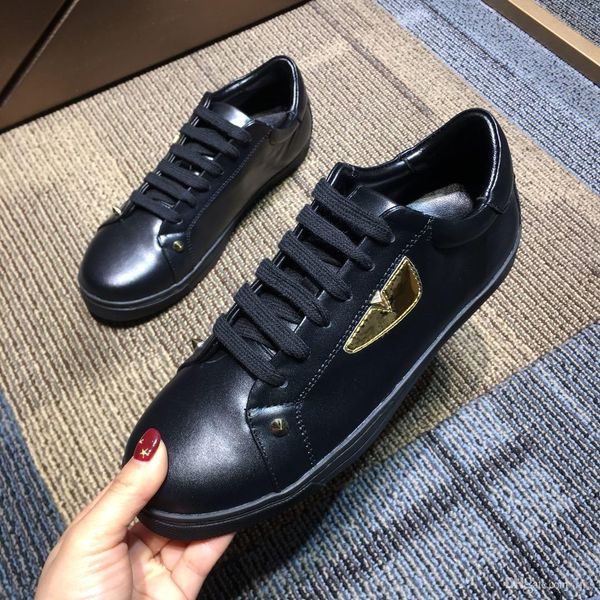 

chaussures de marque pour hommes black leather strap with rivet style flat bottom luxury brands casual shoes#1f