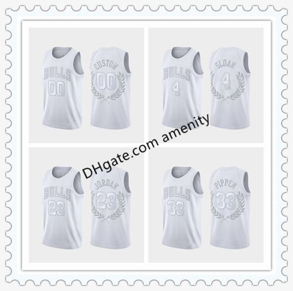 

заказные быки чикаго sloan 33 пиппно 23 мдж славы отставке платиновых баскетбольное джерри скотти ограничена белая майка, Black