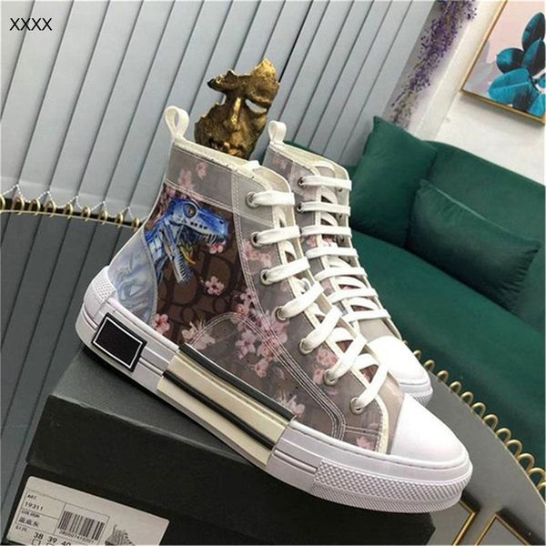 

new limited edition custom printed canvas shoes, fashion versatile high and low shoes, with original packaging shoe box delivery 41k, Black
