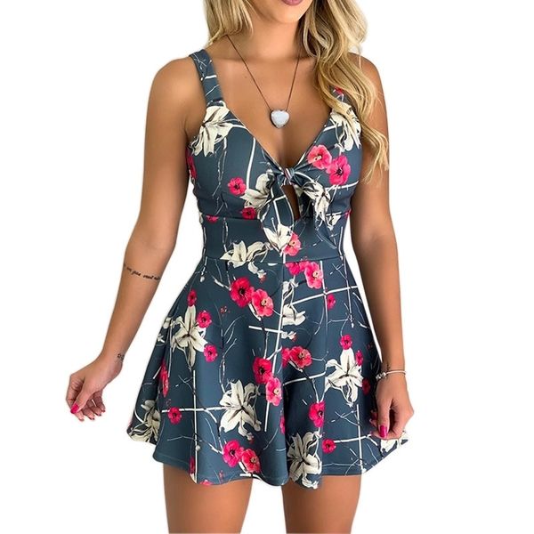 

fashion summer women leisure playsuit elegant vacation female casual jumpsuit colorblock geo print spaghetti strap romper t200616, Black;white