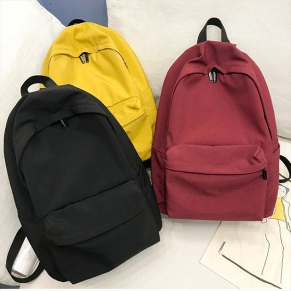 Designer- Zaino da donna in nylon Zaini preppy tinta unita Mochila Borsa da viaggio impermeabile per il tempo libero Zaino per libri per ragazze adolescenti