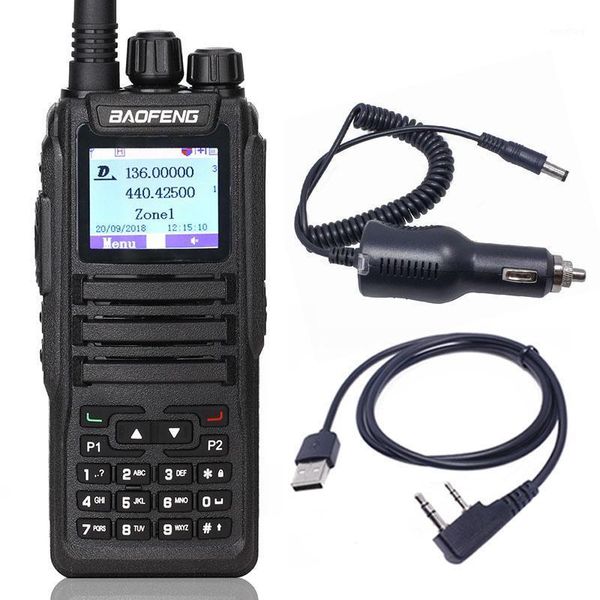 

baofeng dm-1701 walkie talkie dual band dual time slot dmr digital tier1 &2 3000 channels with sms function dm-1701two way radio1