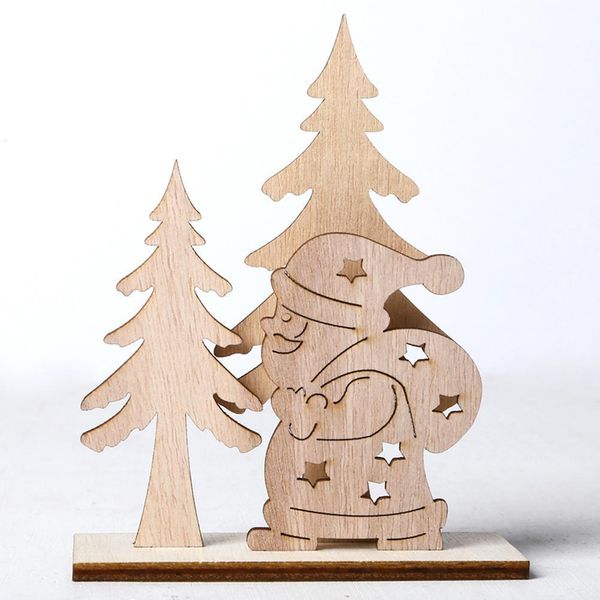 

деревянные рождественские украшения творческое diy crafts сращивания рождественская елка elk снеговика deer xmas украшения дети подарков дом
