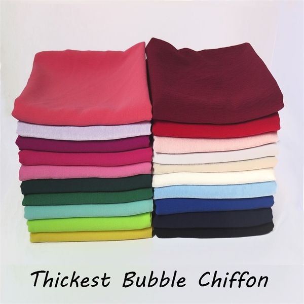 

10pcs/lot thicker bubble chiffon muslim hijab women's scarf shawl head wrap 180*75cm 201023, Blue;gray