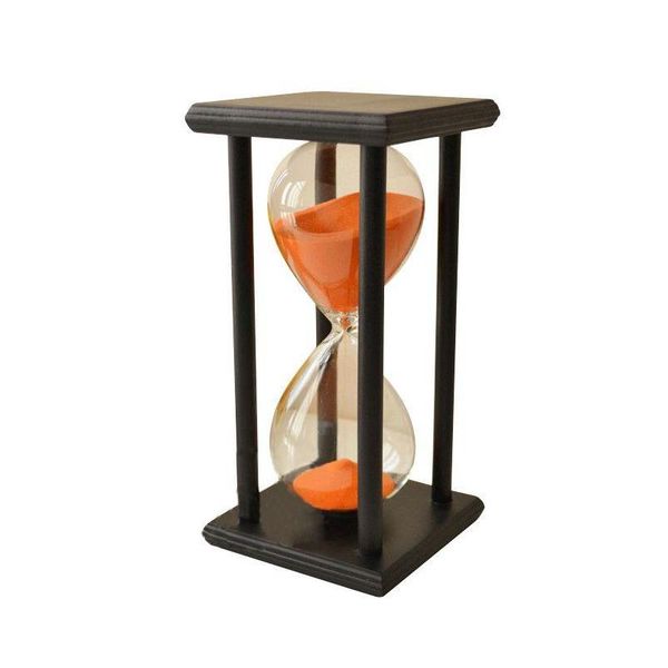 

nocm-colors 60min wooden sand sandglass hourglass timer clock decor unique gift type:60min black f jllgvq xmhyard