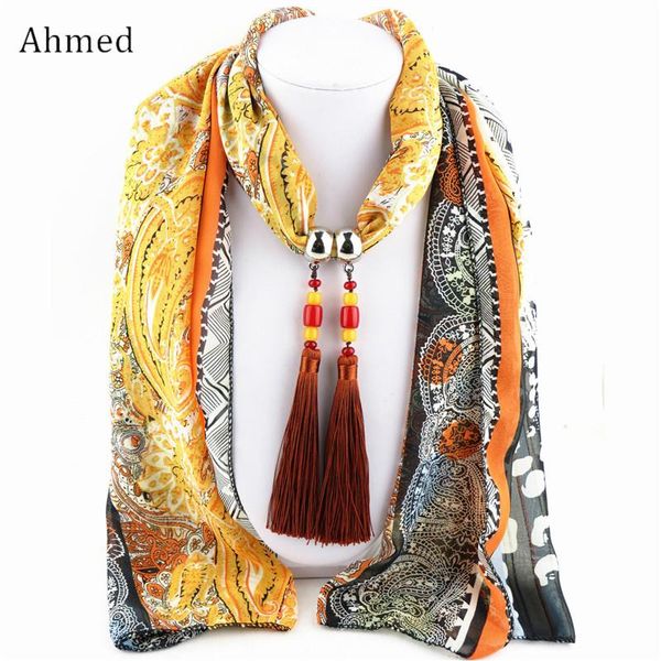 

воротник подвеска bijoux дизайн шифон кисточкой bohemian для ahmed ожерелье печатных шарф женщин способа новые ювелирные изделия scarve sqcp, Blue;gray