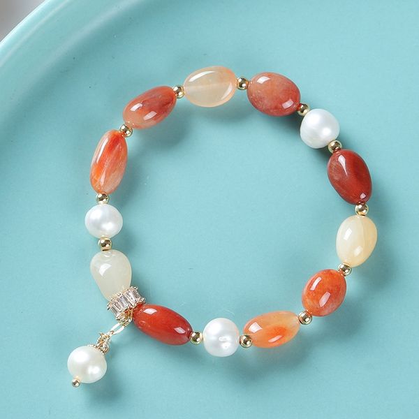 

simple natural stone pearl versatile women bracelets crystal lovers stone pearl bracelet beaded braceletjewelry beaded bracelet m5psw, Golden;silver