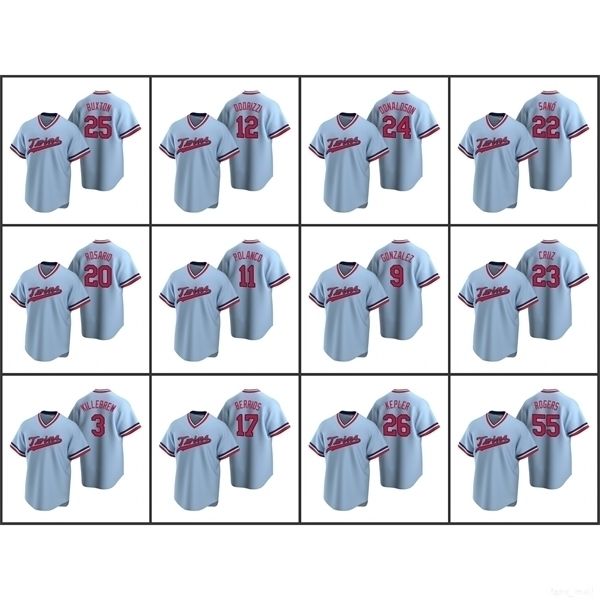 

minnesota\rtwins\rmen josh donaldson byron buxton miguel sano max kepler cooperstown collection road men women youth baseball jersey, Black;red