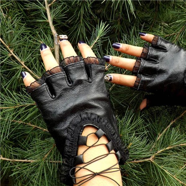 

противоскользящие женщина lace fingerless performance мода ремень перчатки половина пальцев обеспечивают защиту максимум женские перчатки ро, Blue;gray