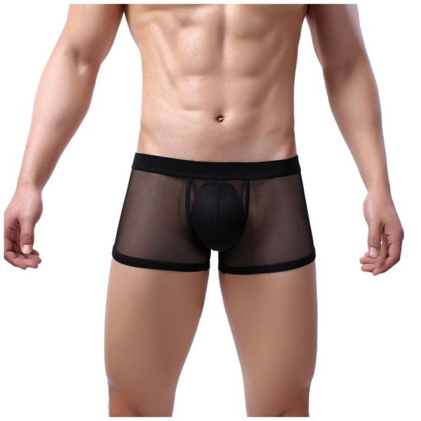

underpants men's underwear breathable mesh underwear middle waist men leisure sports men ropa interior hombre, Black;white