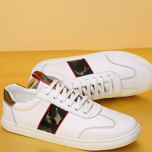 

fashionable men pu leather stitching lace up casual sports shoes classic british style large size 37-48 versatile dp143, Black