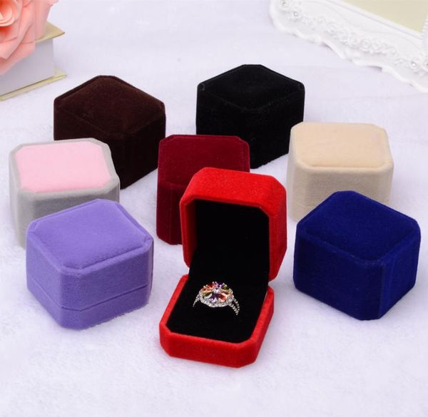 

flannel ring box gift box ring protection, Pink;blue