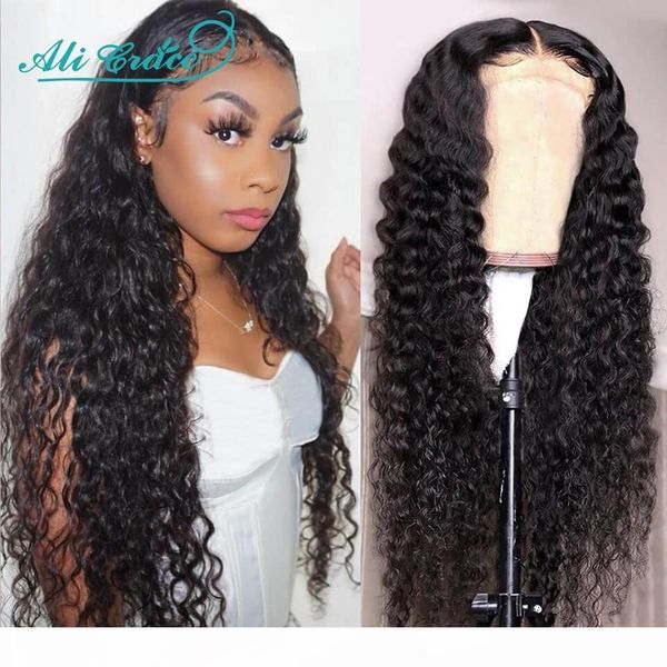 

ali grace brazilian deep wave wig pre-plucked 360 lace front human hair wigs with baby hair deep curly wigs for black women remy