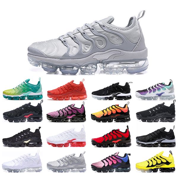 

plus running shoes for men women sport white sunset lemon lime red shark tooth aurora green blue fury grey hyper violet bumblebee gold bred