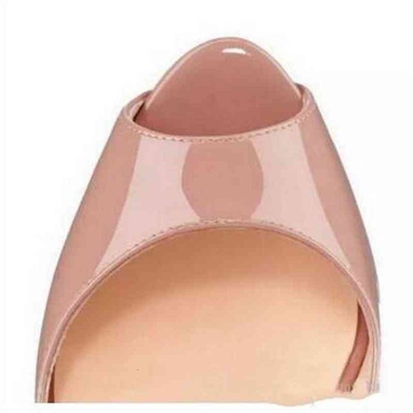 

bottom brand red platform shoe patent leather peep toe high heel wedding bridal dress sandals size 35-44, Black