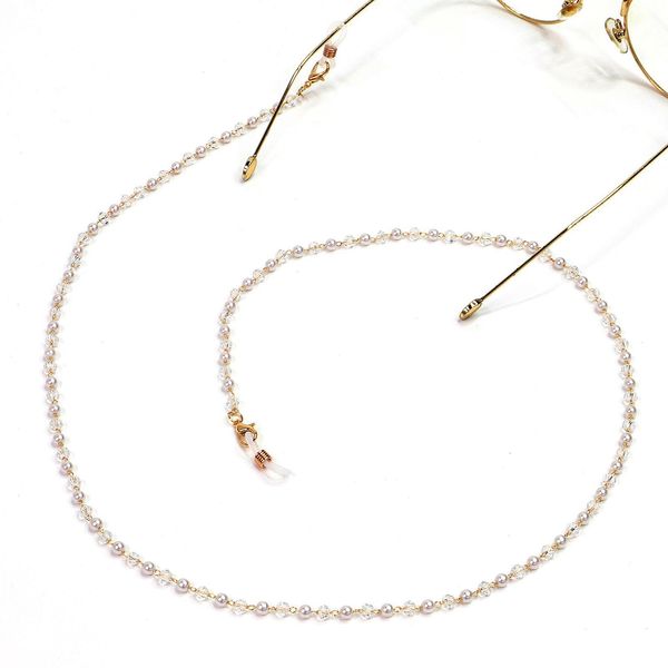 

2020 new fashion women crystal pearl beads glasses chain luxury party casual chain for glasses women sunglasses accessories h bbyxvq
