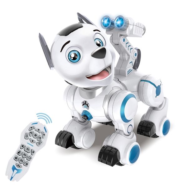 

remote control robot dog rc interactive intelligent walking dancing robot puppy toys electronic pet with light & sound for kids y200413