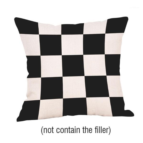 

flax sofa geometry pattern zipper home decor dustproof living room cushion case cool visual car interior throw pillow cover1