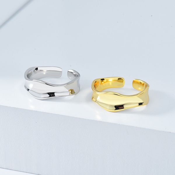 

new korean pure silver ring s925 ring with irregular opening