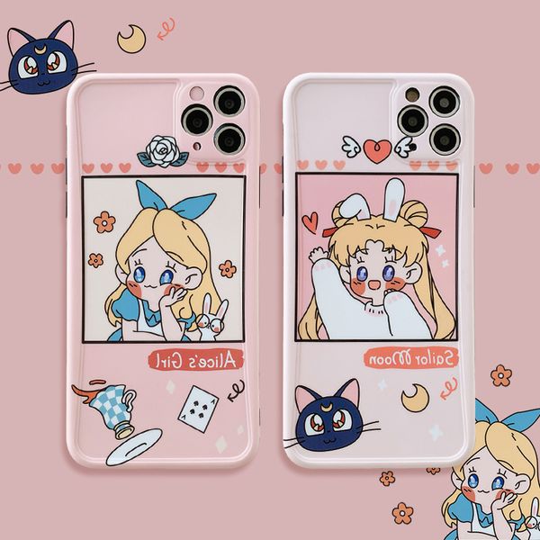 

cute cartoon anime 11 pro max xr xs soft silicone matte cover for iphone se 2020 7 8 plus phone case