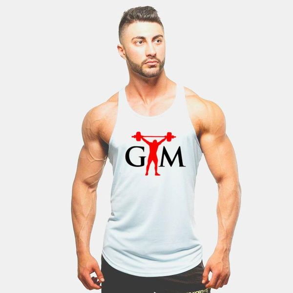 

new fashion cotton tank sleeveless shirts tank men fitness shirt mens singlet bodybuilding workout gym vest fitness men1, White;black