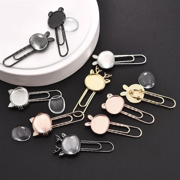 

8 32pcs cat закладка кабошон основа камея настройки бумаги клип пробелы thumbtack принудительную pins diy изготовление ювелирных изделий sup, Black