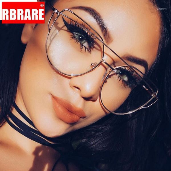 

rbrare cat eye glasses for women alloy anti-blue light glasses optical clear lens reading vintage metal frame eyeglasses1, White;black
