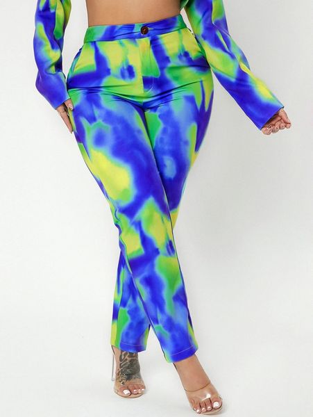 

sxy high waist tie dye pants u9lc#, Black;white