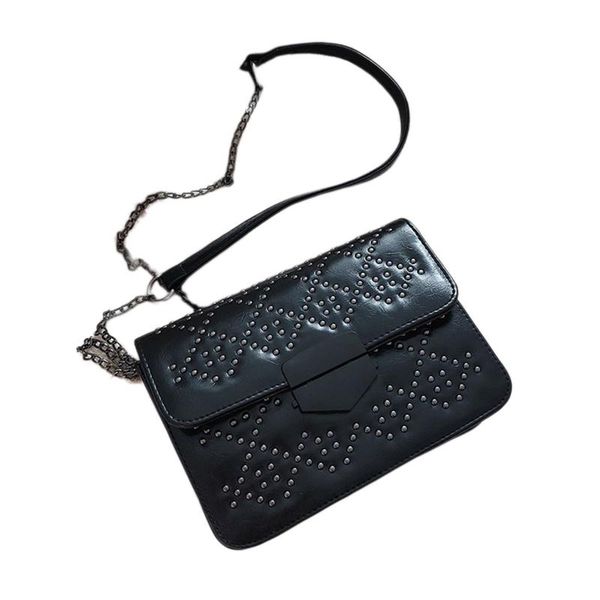 

женский цепь плечевой ремень crossbody сумка женская сплошной цвет мешка плеча персонализированный rivet украшение портативный посыльный