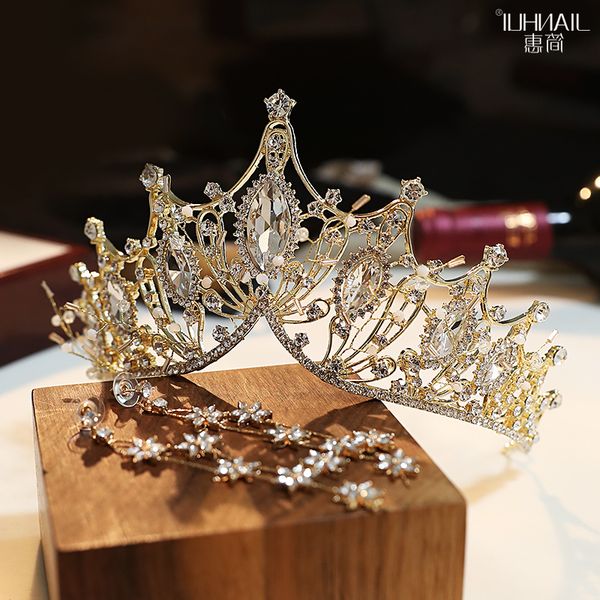 

tgolden 2020 новых волосы свадебного платья невеста аксессуары европейского головной убор корона, Silver