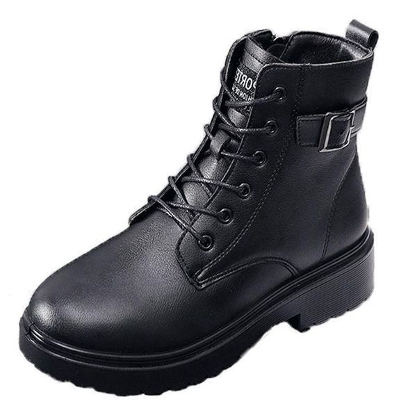 

fashion flat snow boots 2021 winter plus velvet thick, Black