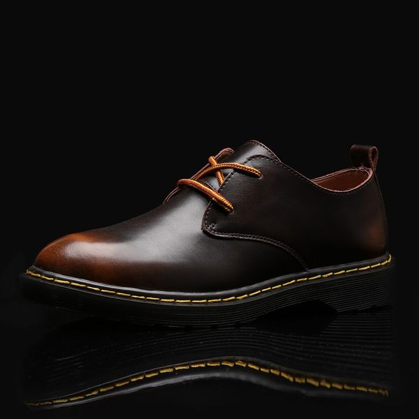 

2020 europe style leather shoes business men travel shoes luxury short boots autumn dress casual shoes z340, Black
