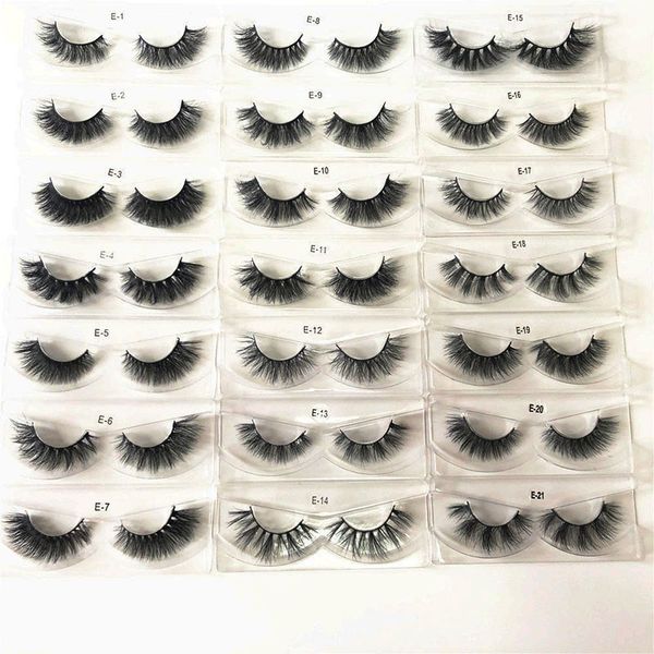 

e series 3d mink eyelashes wholesale 21 styles eye lash natural thick fake eyelash makeup false lashes extension