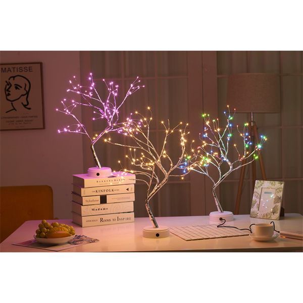 

christmas holiday wire led decorative lights copper artificial tree light with usb battery